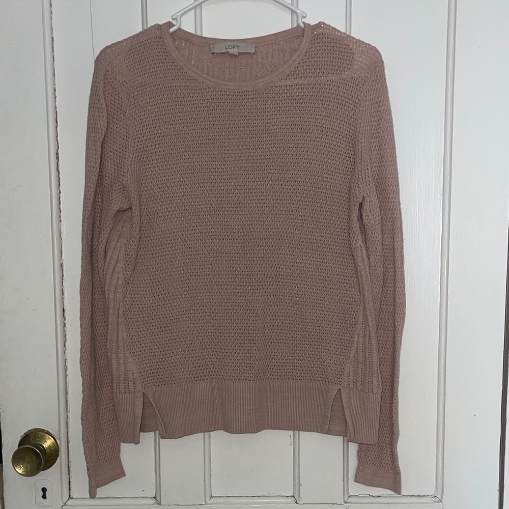 LOFT Women's Blush Crew Neck Sweater